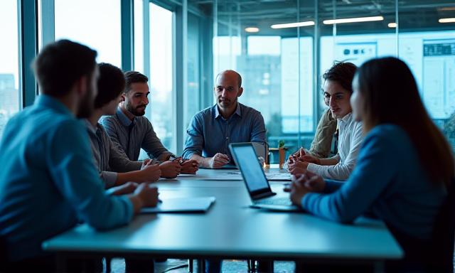 Team of data analysts collaborating in our London office