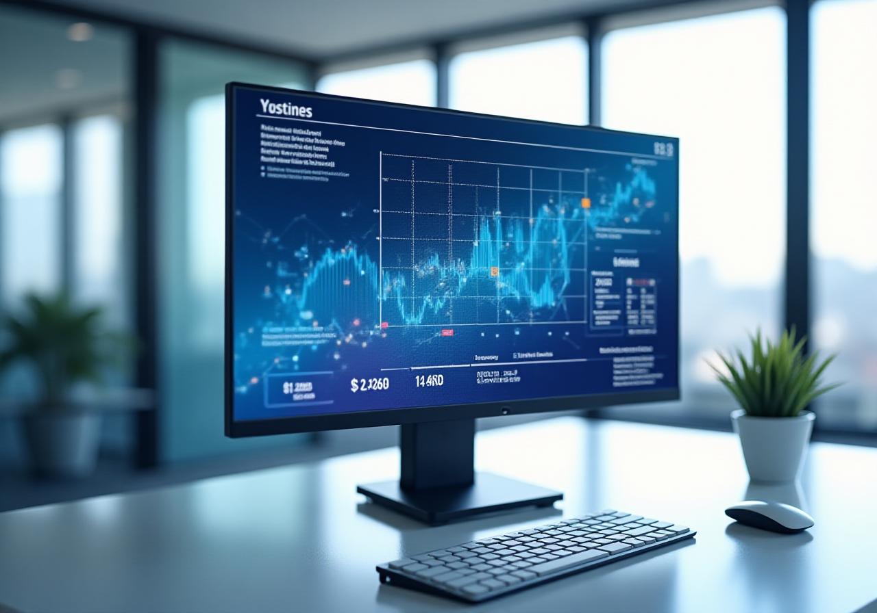 AI-Powered Business Intelligence Dashboard showing predictive growth charts